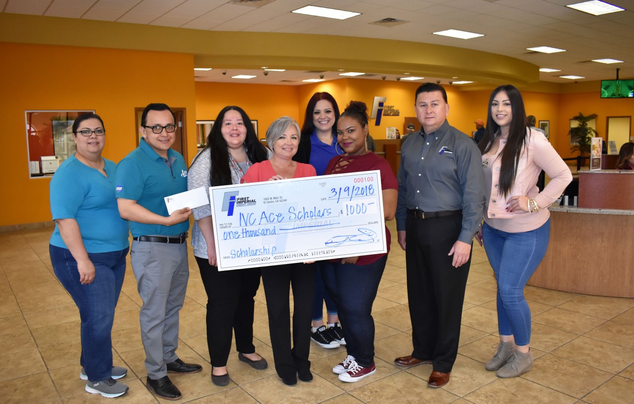 FICU employees donate $1000 to IVC Ace Scholars
