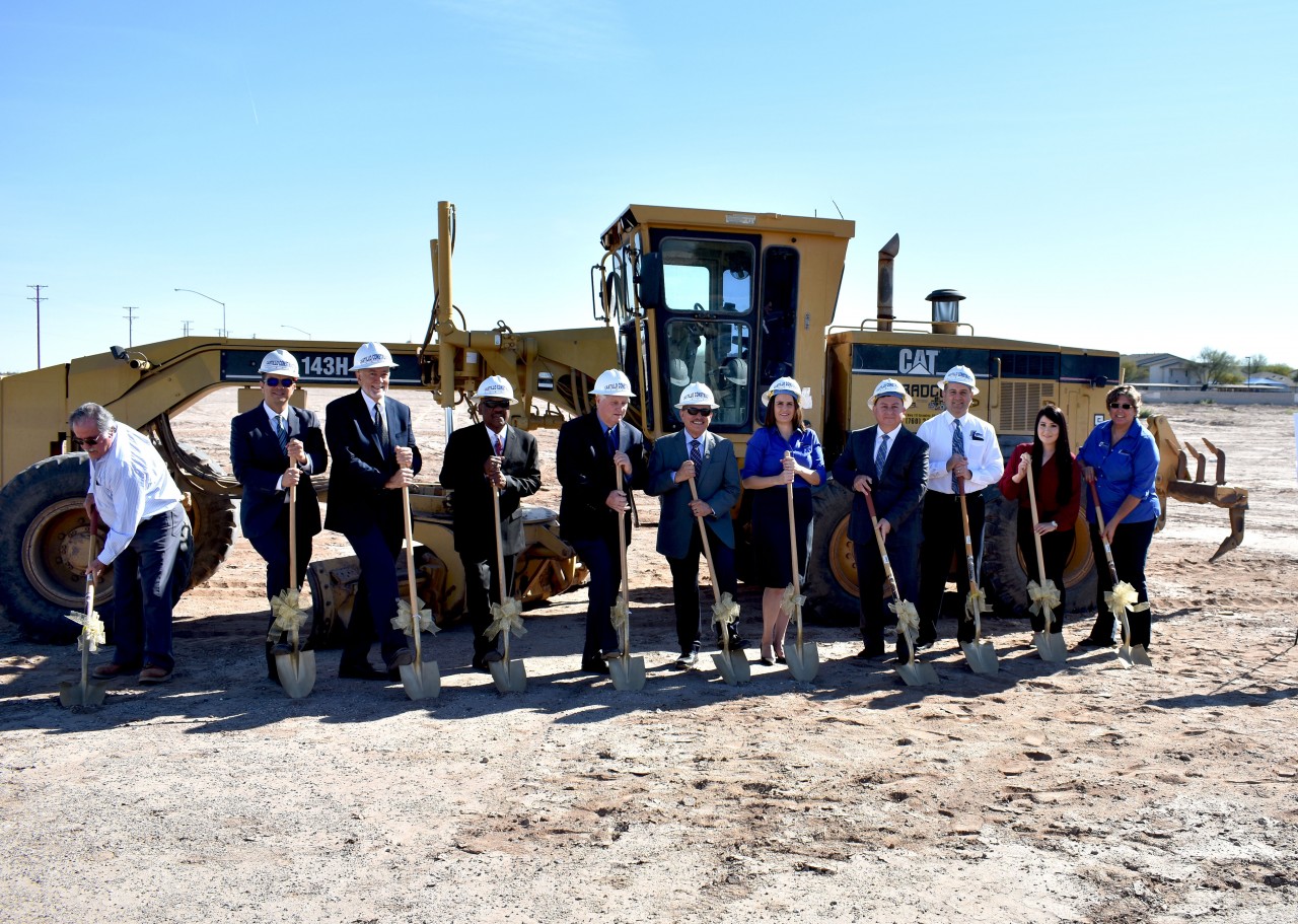 FICU Board of Directors and Administration break ground for the new Calexico branch location.