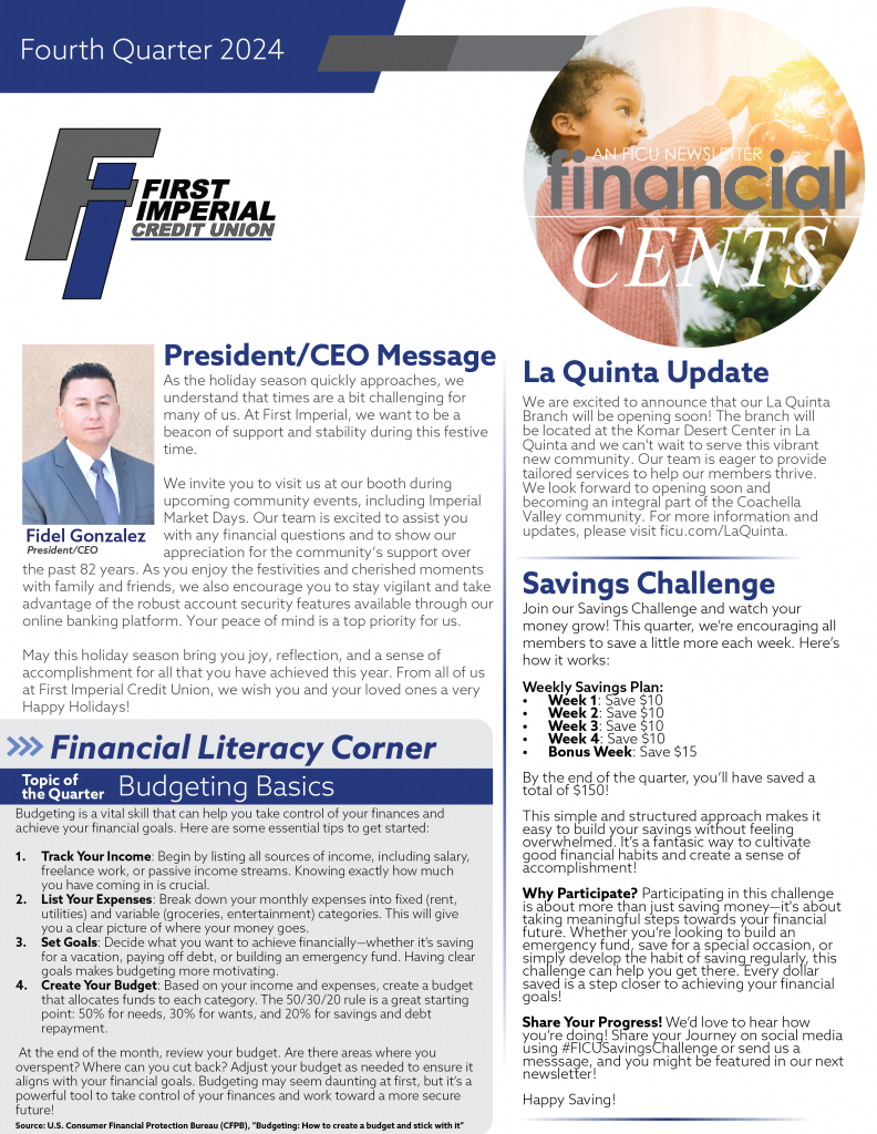 Fourth Quarter Newsletter